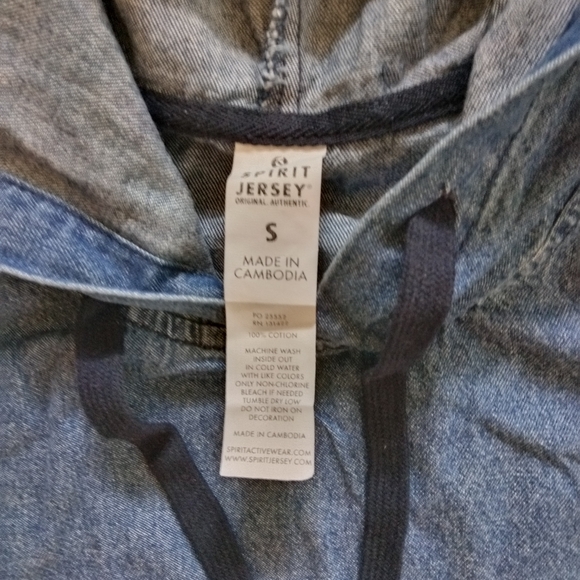 New Jersey Spirit oversized S hooded pullover jacket top - Picture 8 of 11